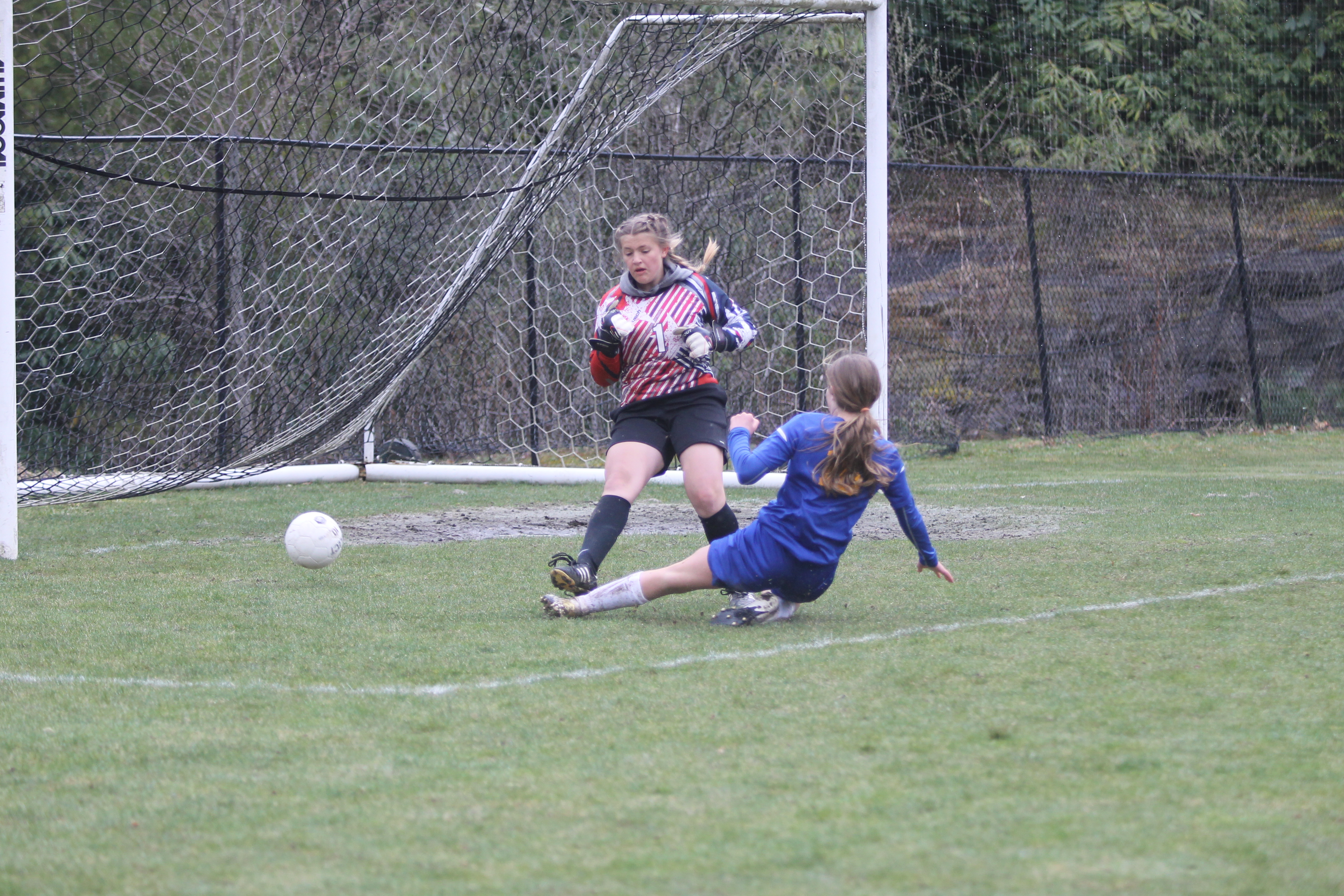Photo by Christopher Lugo Charlotte Westendorf scoring a goal on Friday. 