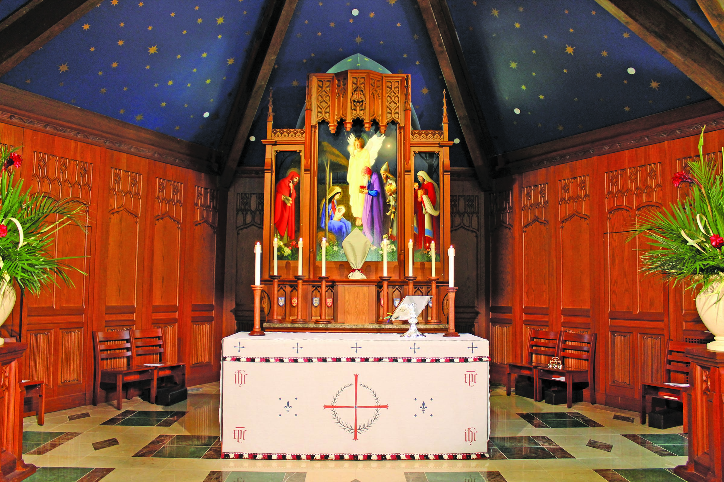 Photo by Christopher Lugo/Staff The altar in the newly renovated sanctuary at Church of Incarnation in Highlands. 