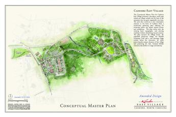 Pictured is the newly amended site plan for the Cashiers East Village project.